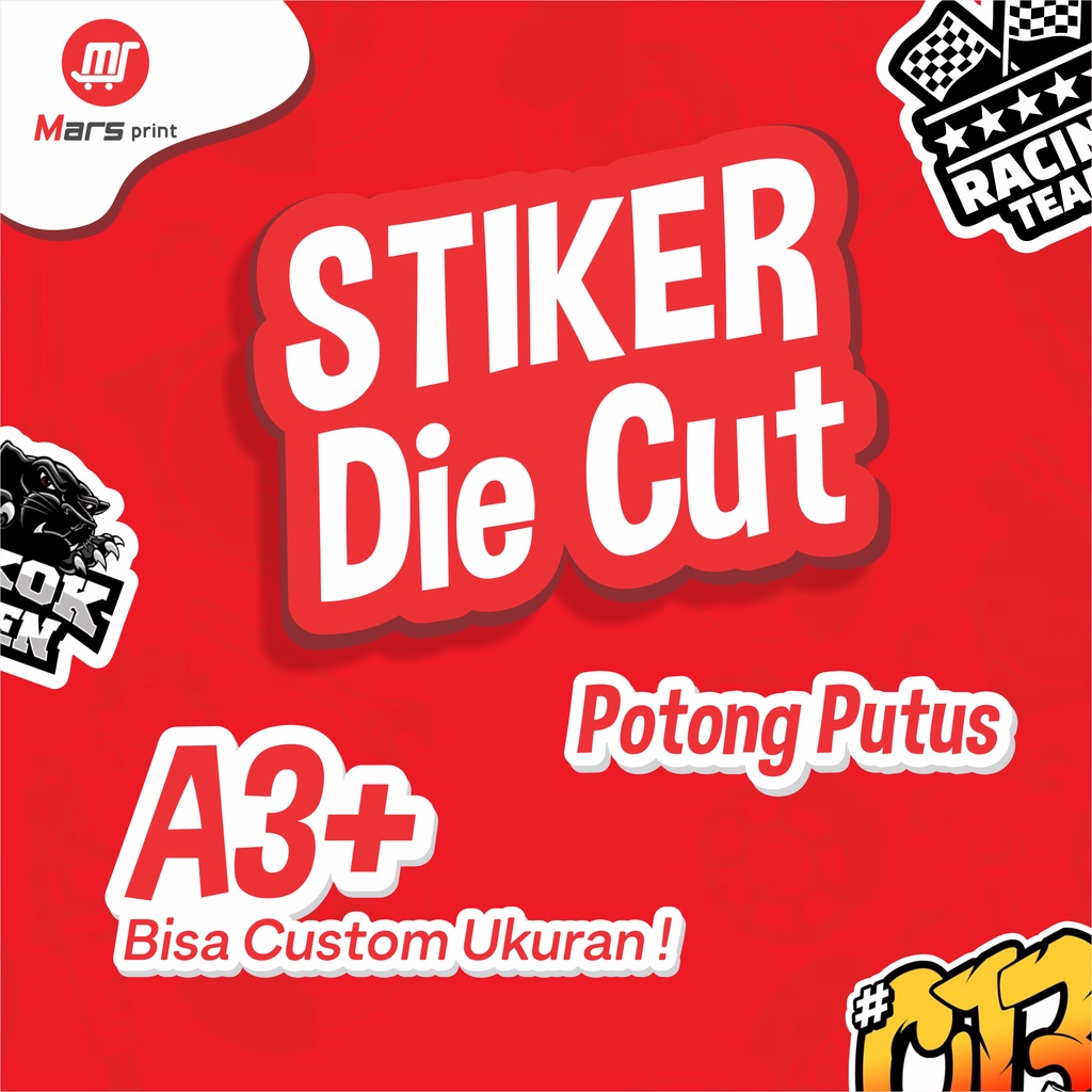 Jual Sticker Die Cut Potong Putus Stiker Vinil Diecut Custom Ukuran