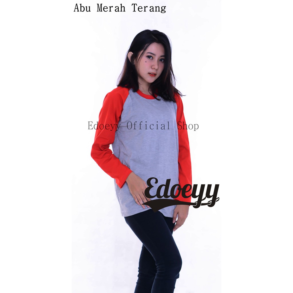 Jual Raglan Lengan Panjang / Baju Raglan / Reglan Polos / Kaos Reglan ...
