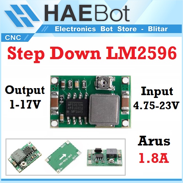 Lot De 6 Modules Abaisseurs De Tension DC-DC MP1584EN - Entrée 5-15V, Sortie Réglable (1.25V à 5V) 3A - Pour Arduino, Raspberry Pi