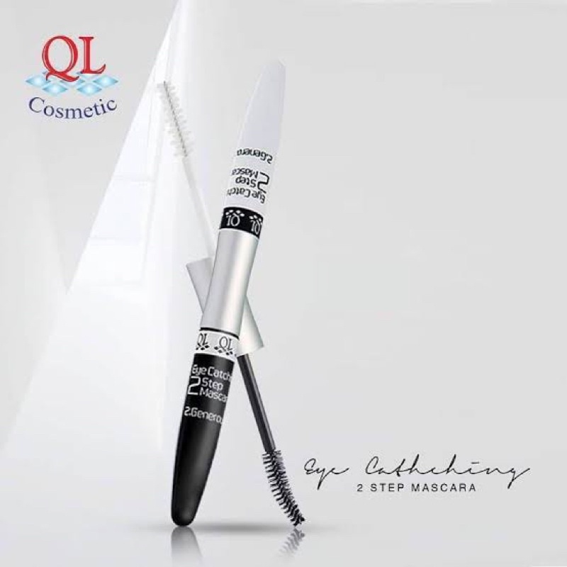 Jual ql cosmetic eye catching 2 step mascara double ql mascara 2 in 1