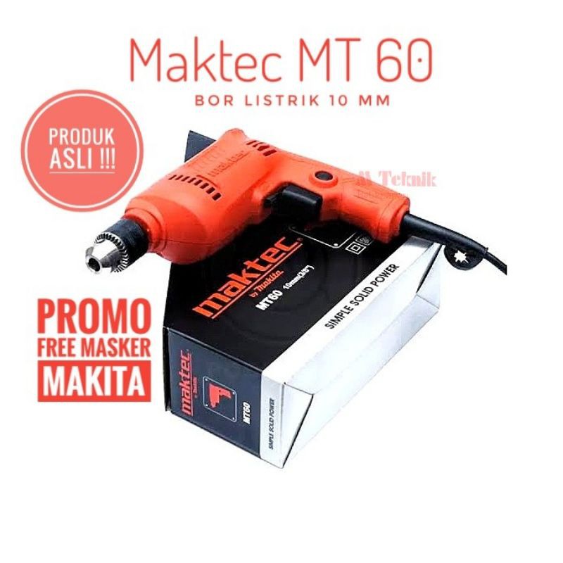 Jual Mesin Bor Tangan Listrik Mm Maktec Mt Drill Kayu Besi Mt Shopee Indonesia