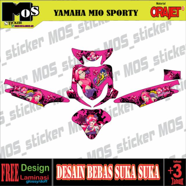Jual Decal gambar anime kartun motor Mio sporty | Shopee Indonesia