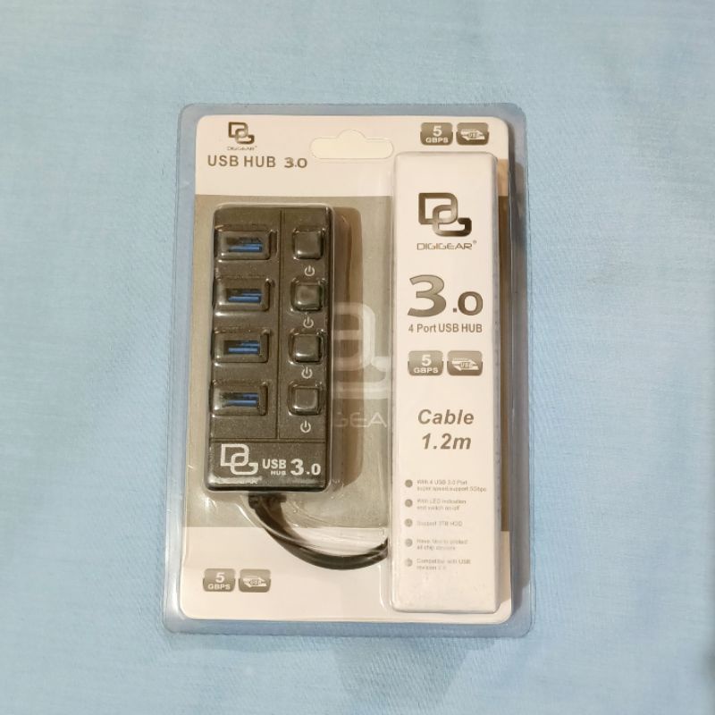 Jual Usb Hub 4 Port 3.0 Tombol On/Of ( Digigear ) | Shopee Indonesia