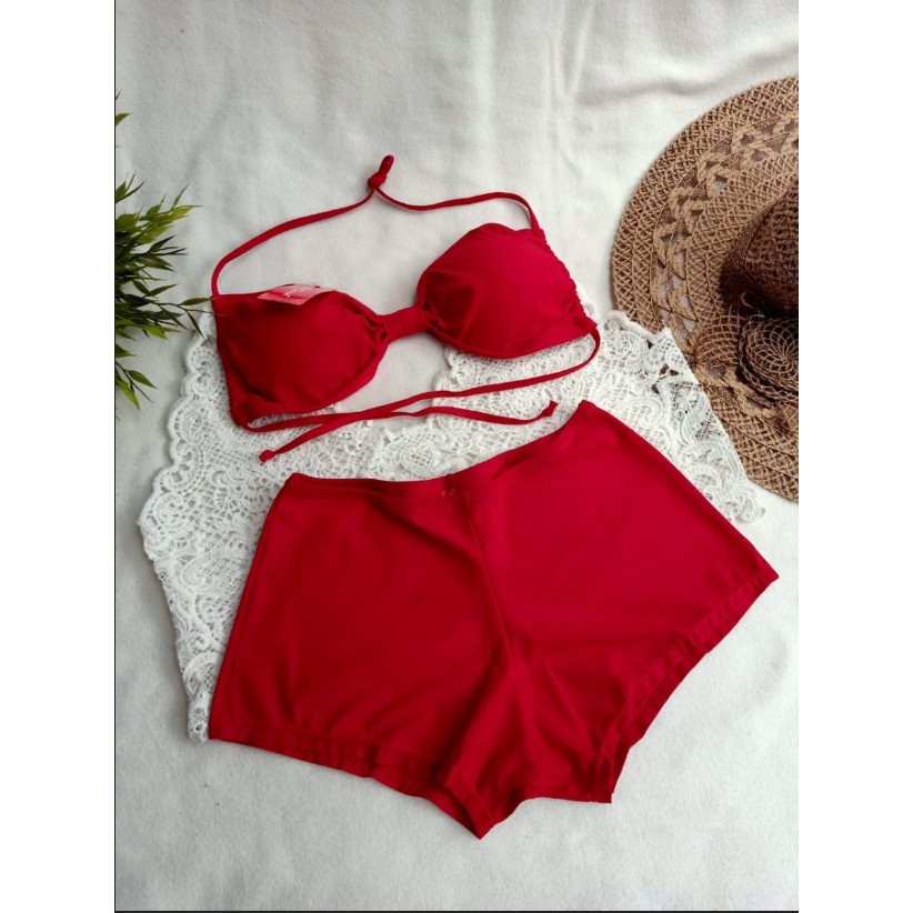 Jual Pakaian Renang Wanita 06 Bikini Pantai Model Red Butterfly