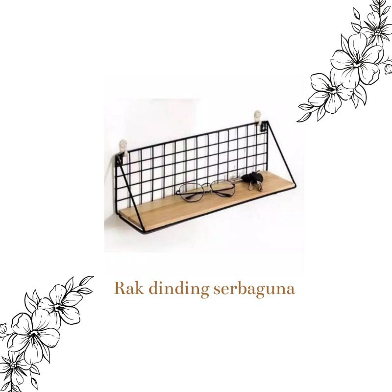 Jual DEKORASI KAMAR AESTHETIC- RAK GANTUNG SERBAGUNA RADIT HITAM/PUTIH ...