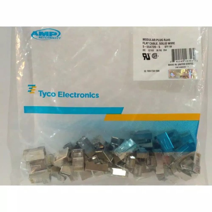 Jual Konektor Conector Rj45 AMP Plat Besi satuan | Shopee Indonesia