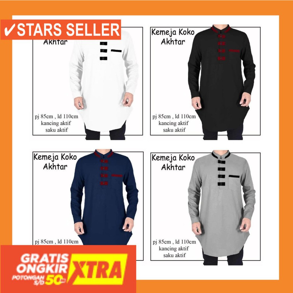 Jual BAJU COWOK BUAT KERJA KULIAH BATIK ALISAN MURAH / Baju Koko Akhtar
