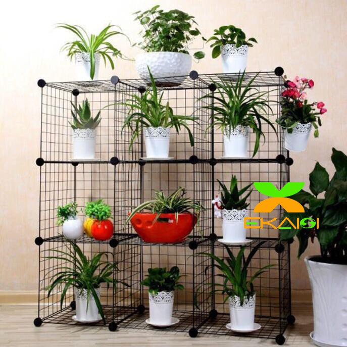 Jual Rak buku besi rak serbaguna rak toys storage box lemari susun 9 ...