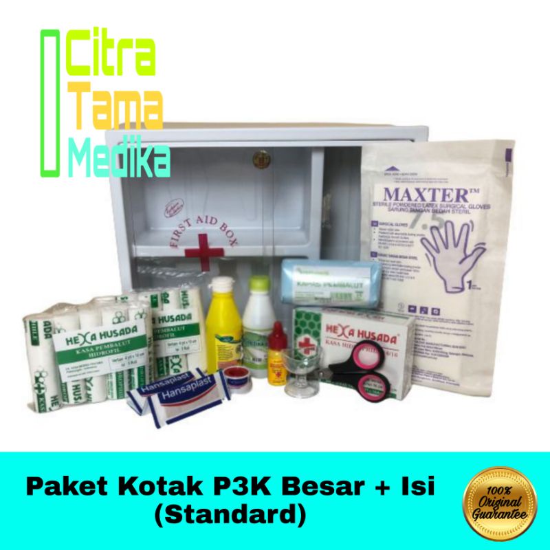 Jual Paket Kotak P3K Besar Dinding Dan Isi Lengkap Murah Tipe Standard ...