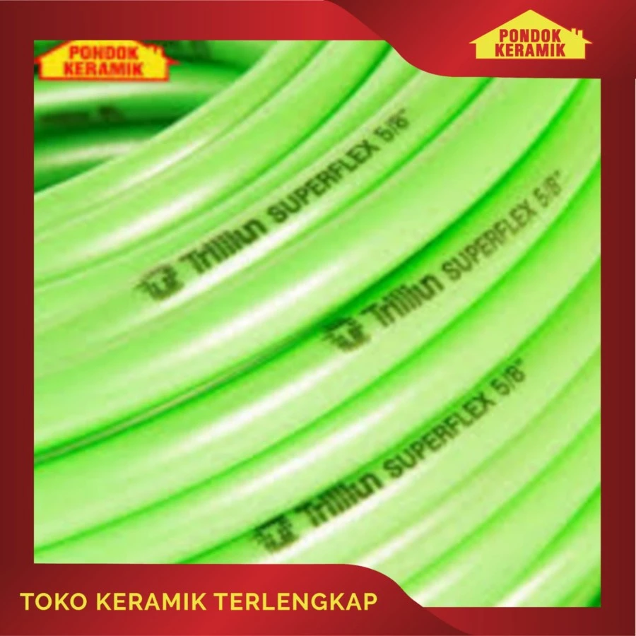 SELANG AIR SUPERFLEX ANTI TEKUK HIJAU STABILO 5/8" Merk TRILLIUN