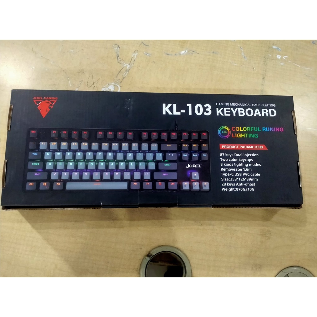 Jual JEDEL KL-103 Keyboard Gaming Real Mechanical RGB Backlighting ...