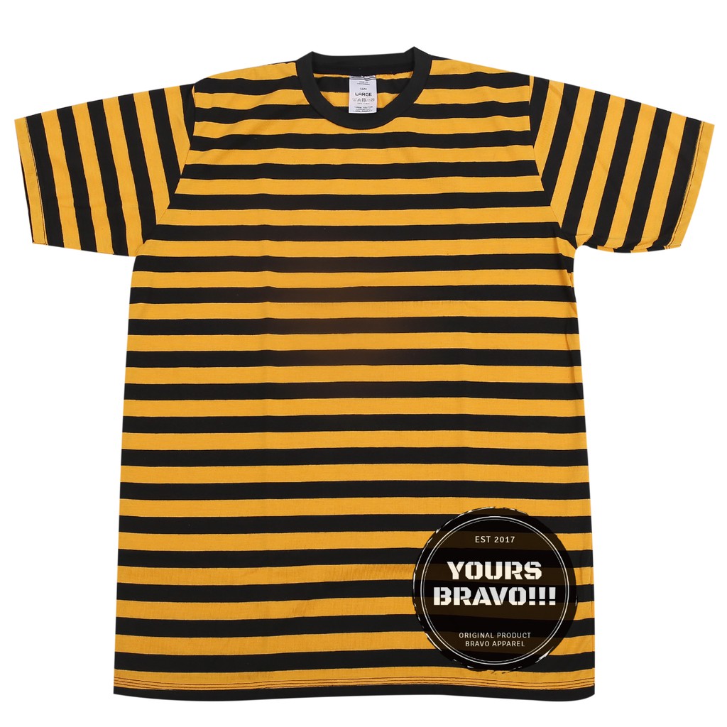 Jual TSHIRT STRIPE SERIES BIG YELLOW x BLACK Shopee Indonesia