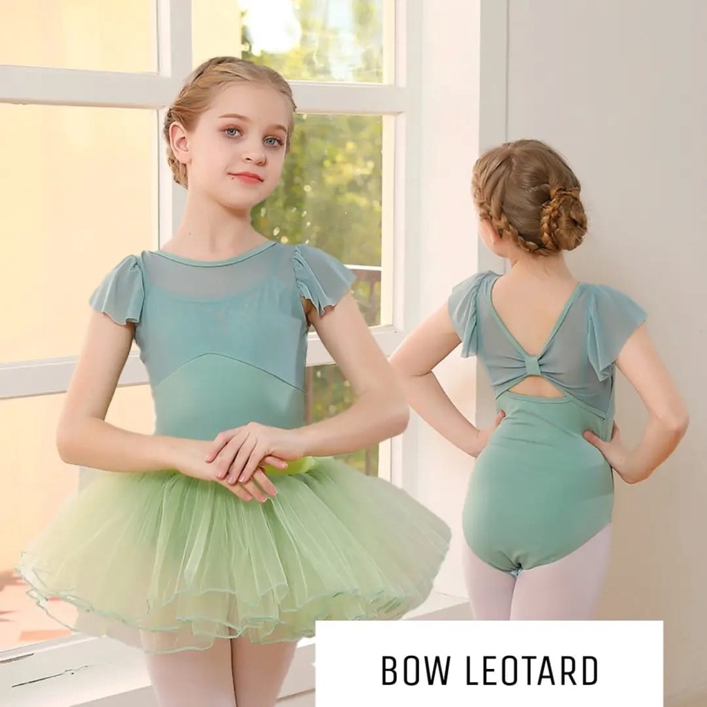 Jual BAJUKIDDIE BOW LEOTARD BAJU BALET BALLERINA GYMNASTIC SENAM ANAK ...