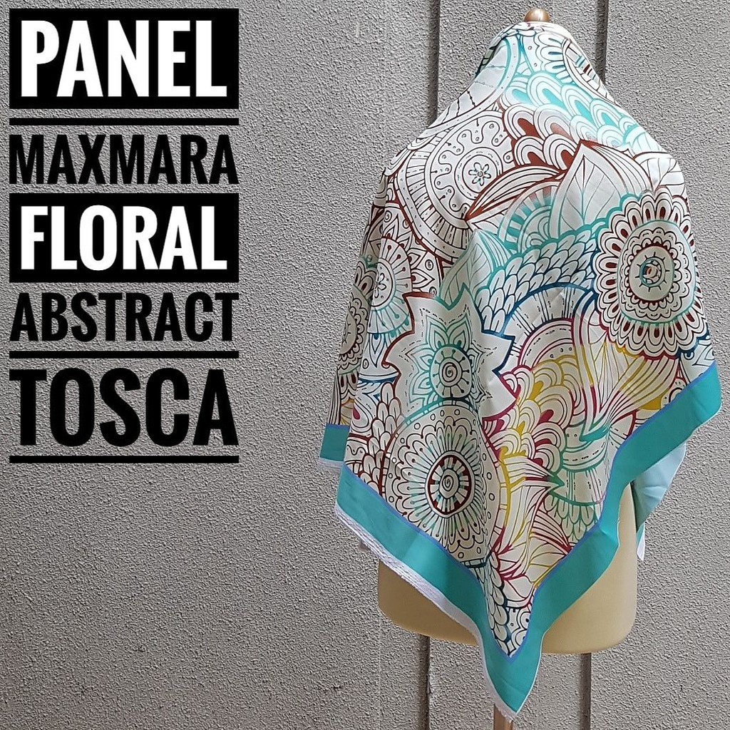 Jual Kain Panel Maxmara Floral Abstract Tosca (1.15Mx1.15M) | Shopee ...