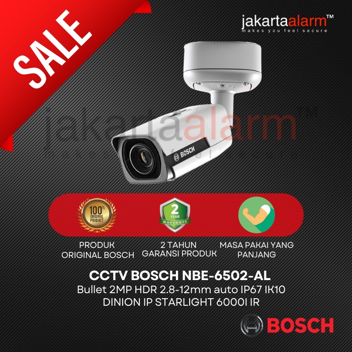 Jual Camera CCTV Outdoor IP Bullet BOSCH NBE6502AL IP67 DINION IP starlight 6000i deteksi