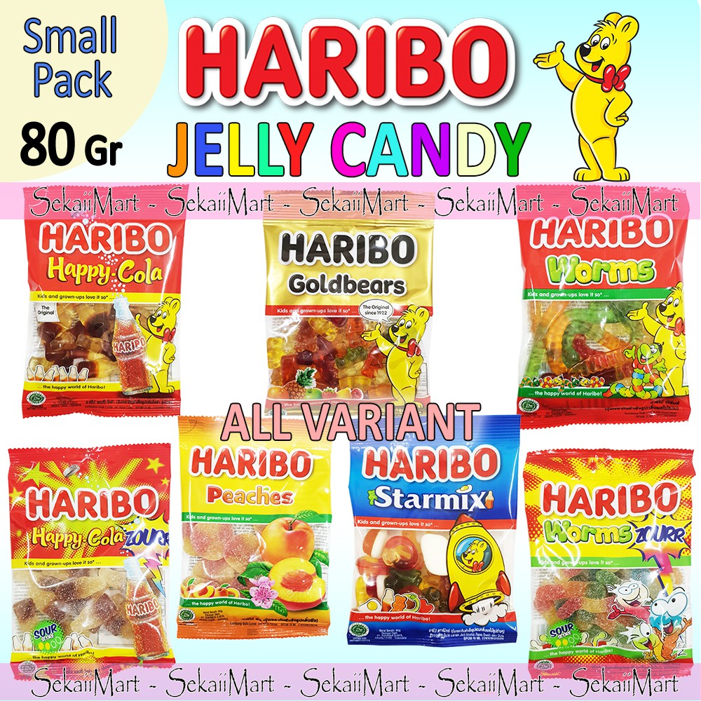 Jual HARIBO Permen Jely Aneka Rasa Buah Kemasan Kecil 80g - Jelly Candy ...