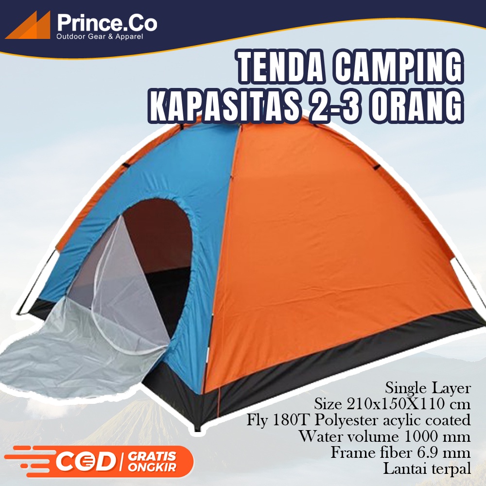 Jual Tenda Camping Dome Single Layer 2 4 Orang Tenda Kemping Hiking
