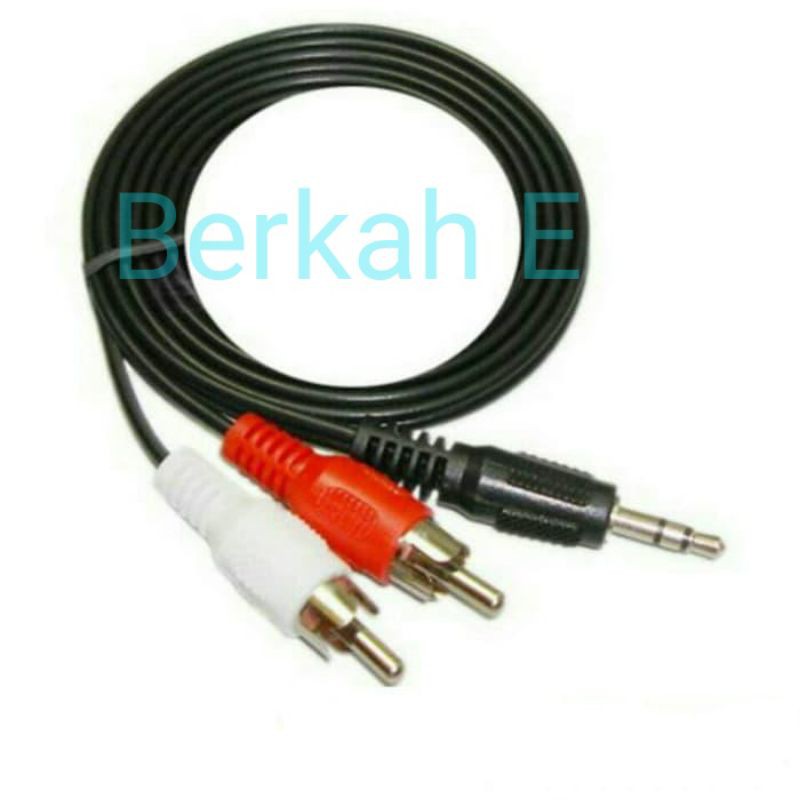 Jual Kabel audio jack 3,5mm 2in1 To RCA/ Kabel audio speaker hp ...