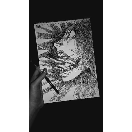 Jual SKETSA HITAM PUTIH Gambar Ymir Attack On Titan Gambar Anime