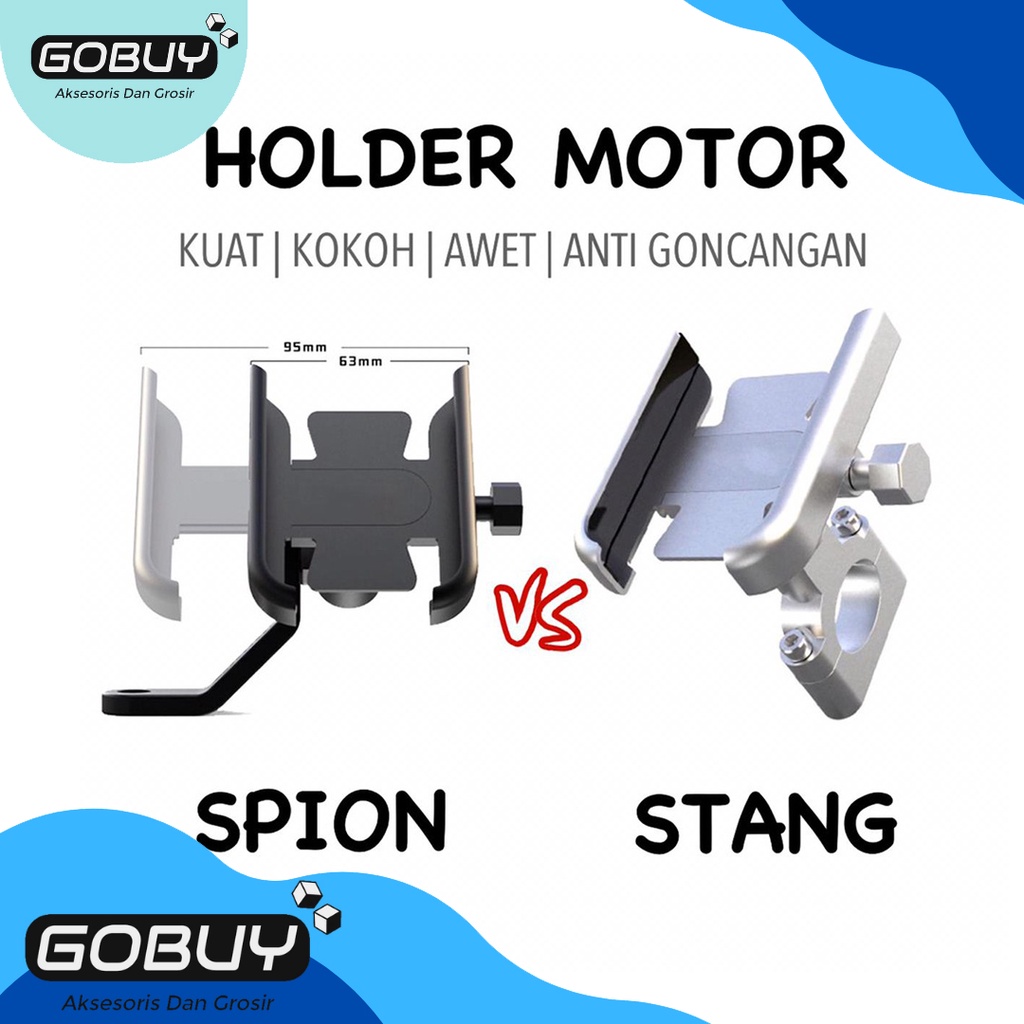 Jual Holder Hp Motor Stank/ Spion / Dudukan HP Motor | Shopee Indonesia