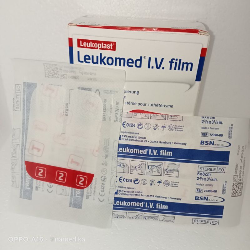 Jual LEUKOMED IV Film Plester Infus Transparan Waterproof 6cm x 8cm ...