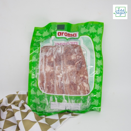 Jual AROMA Smoked Beef Brisket 250 gram (Beef Bacon) Shopee Indonesia