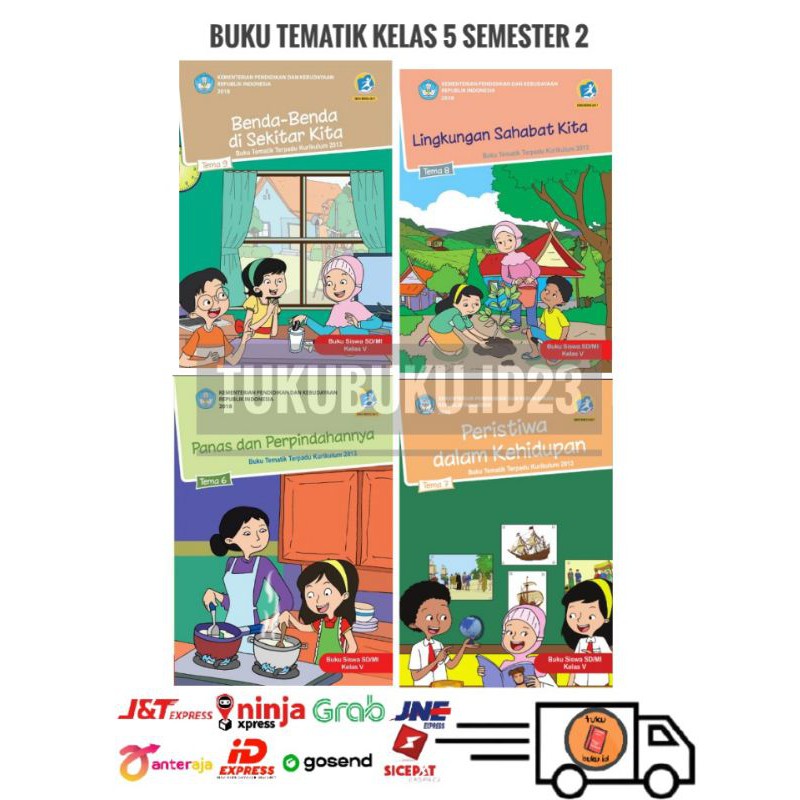 Jual Buku Tematik SD/MI Kelas 5 Semester 2 [Tema 6-Tema 9] K.13 ...