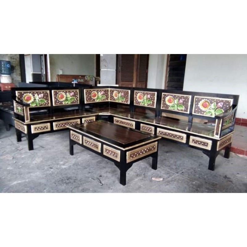 Jual Furniture Kursi Tamu Sudut Blok Minimalis / Kursi Tamu Kayu Jati ...