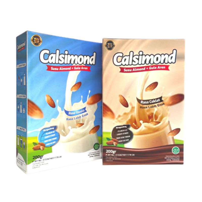 Jual CALSIMOND SUSU ALMOND PLUS GULA AREN PROTEIN TINGGI 200 GRAM ...