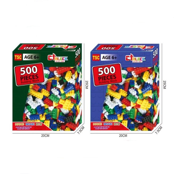 Jual Mainan Anak Mainan Edukasi Mainan Balok Susun Isi 500pcs Building ...