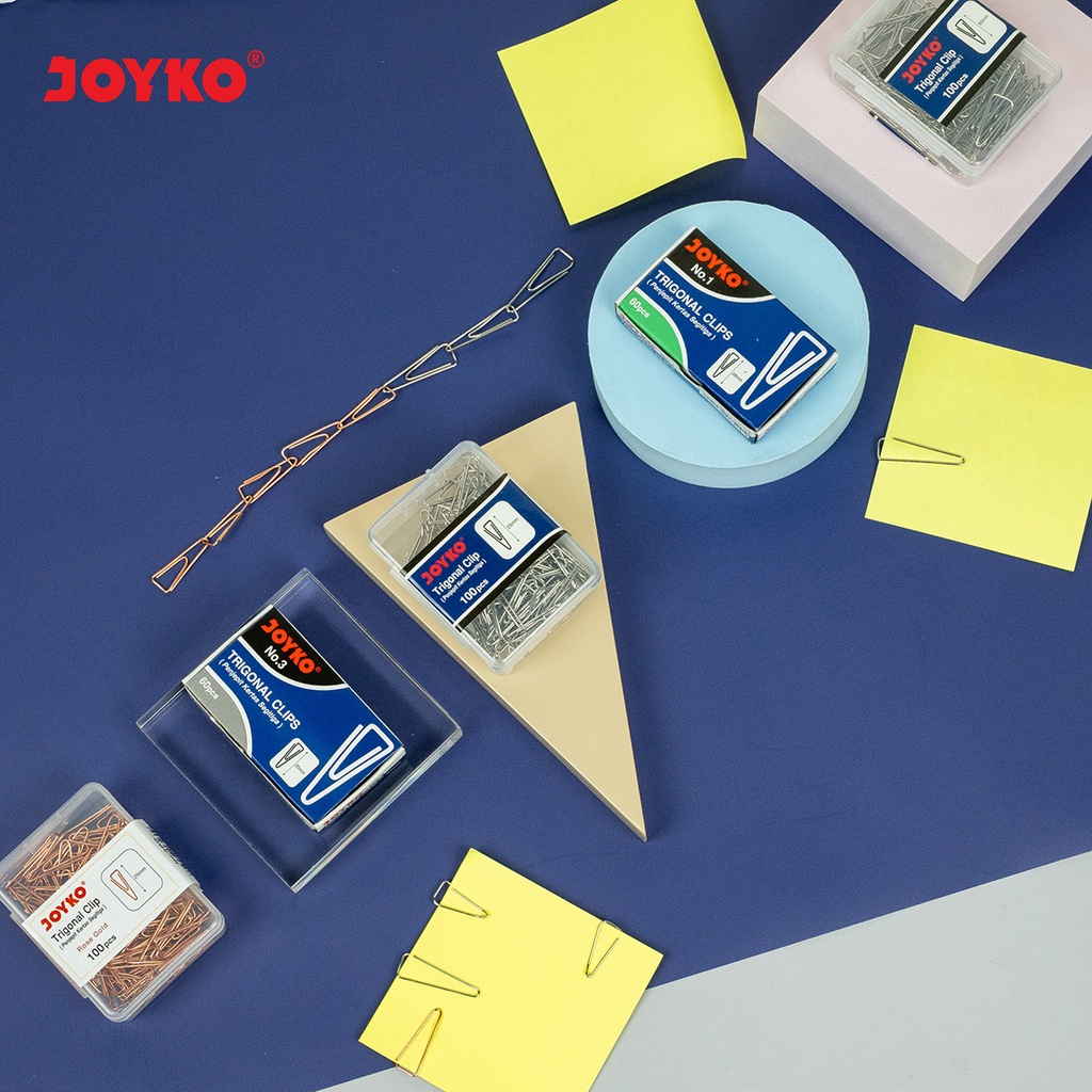 Trigonal Clip Klip Penjepit Kertas Segitiga Joyko (7)