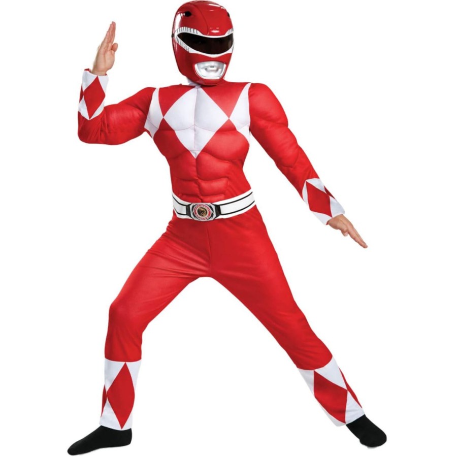 Jual Power Rangers Red Ranger Muscle Costume SIze L 10-12T | Shopee ...