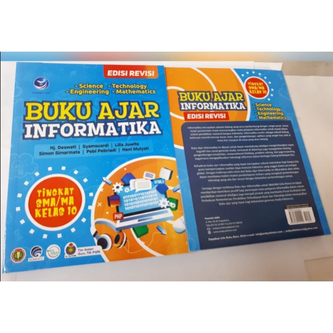 Jual Buku Ajar Informatika Tingkat SMA/MA Kelas 10 (Edisi Revisi ...