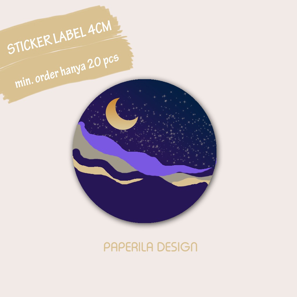 Jual STICKER LOGO | STICKER BULAT | STICKER KADO 4cm | STARRY | Shopee ...