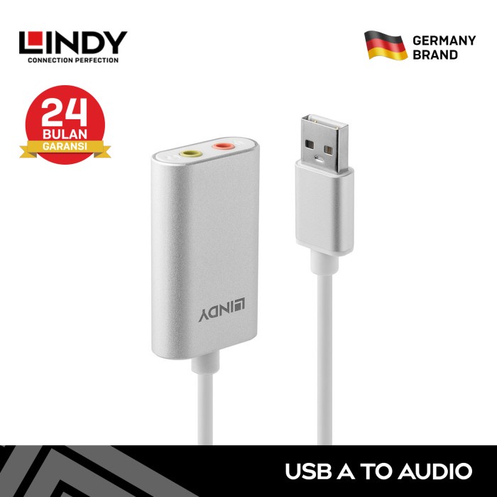 Jual LINDY USB Type A To Audio & Mic 3.5mm DAC Active Converter ...