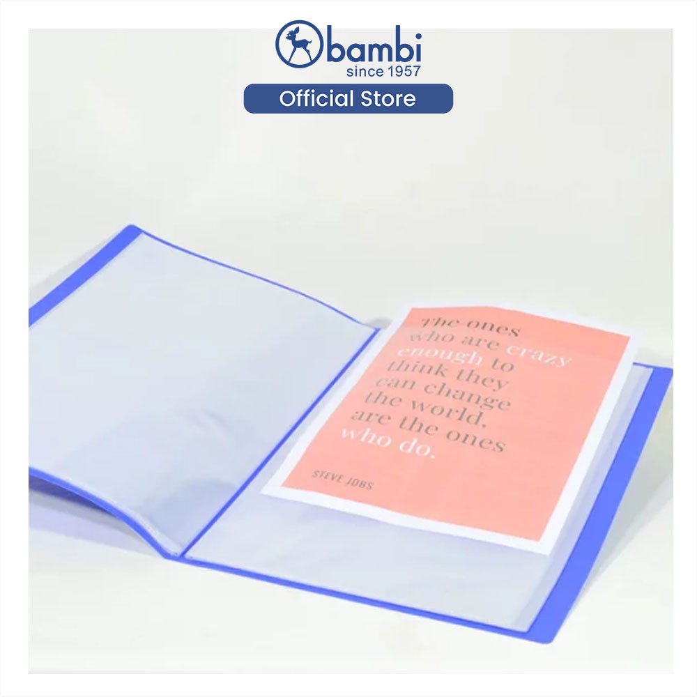Jual Bambi Dokumen Folder Folio Isi 60 Pocket Tipe Document Pocket ...