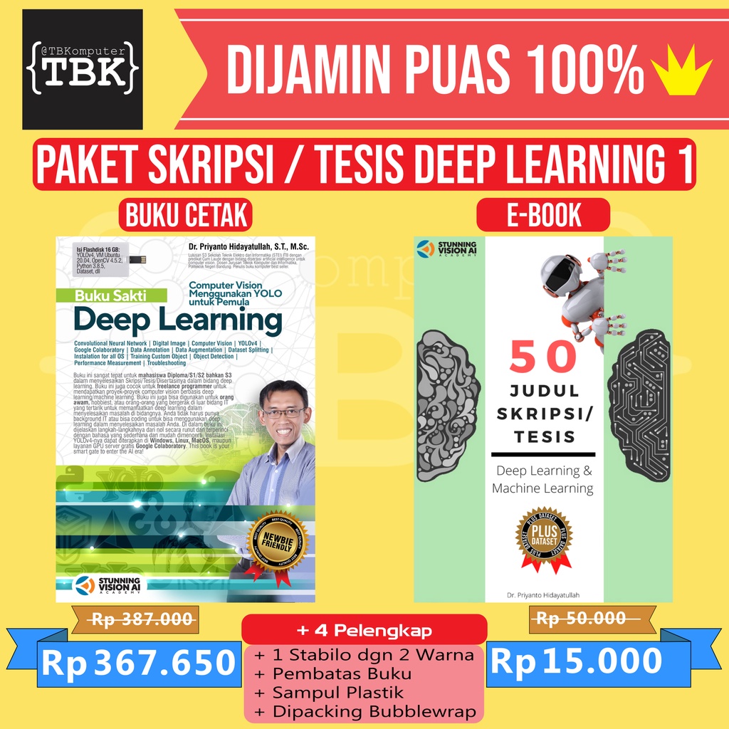 Jual PAKET BUKU SKRIPSI DAN TESIS DEEP LEARNING | Shopee Indonesia