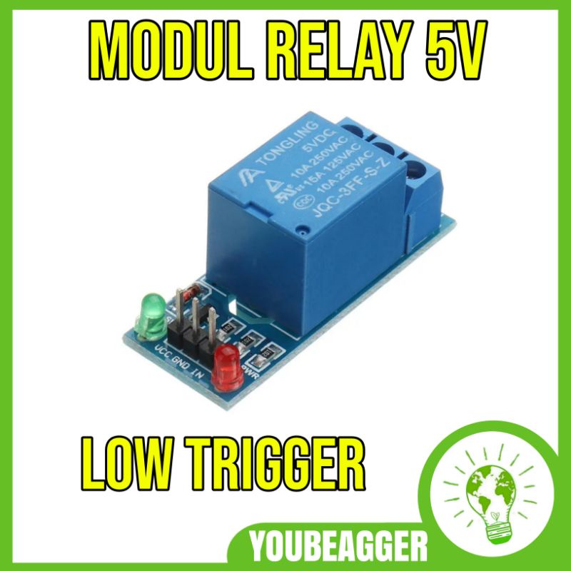 Jual Modul Relay 5V 1 Channel 250VAC 30VDC 10A Arduino Low Level ...