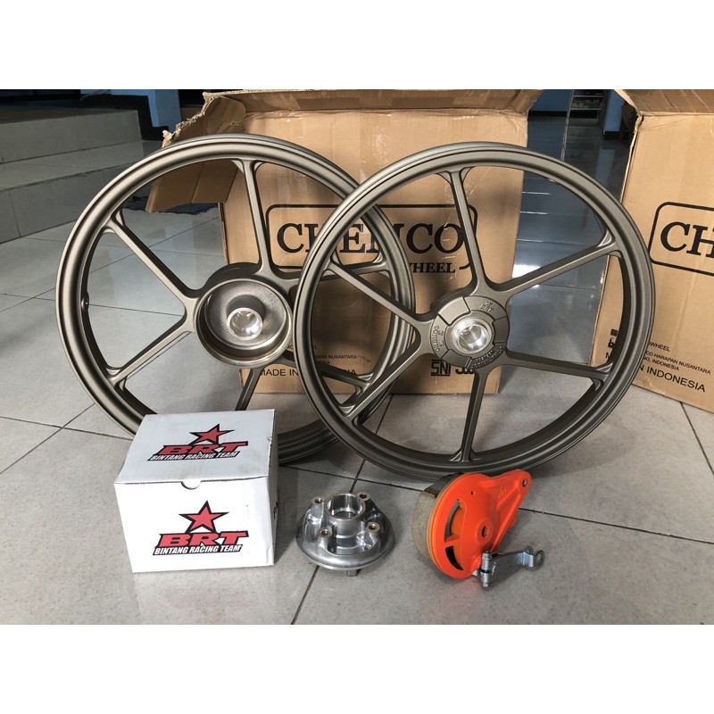 Jual velg BRT CHEMCO jupiter silver titanium | Shopee Indonesia
