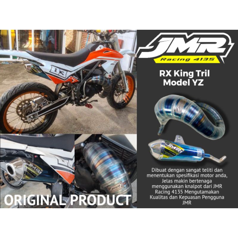Jual Knalpot Udang Beliz RX King Tril Model YZ Original JMR Racing 4135 PnP Full Set Shopee