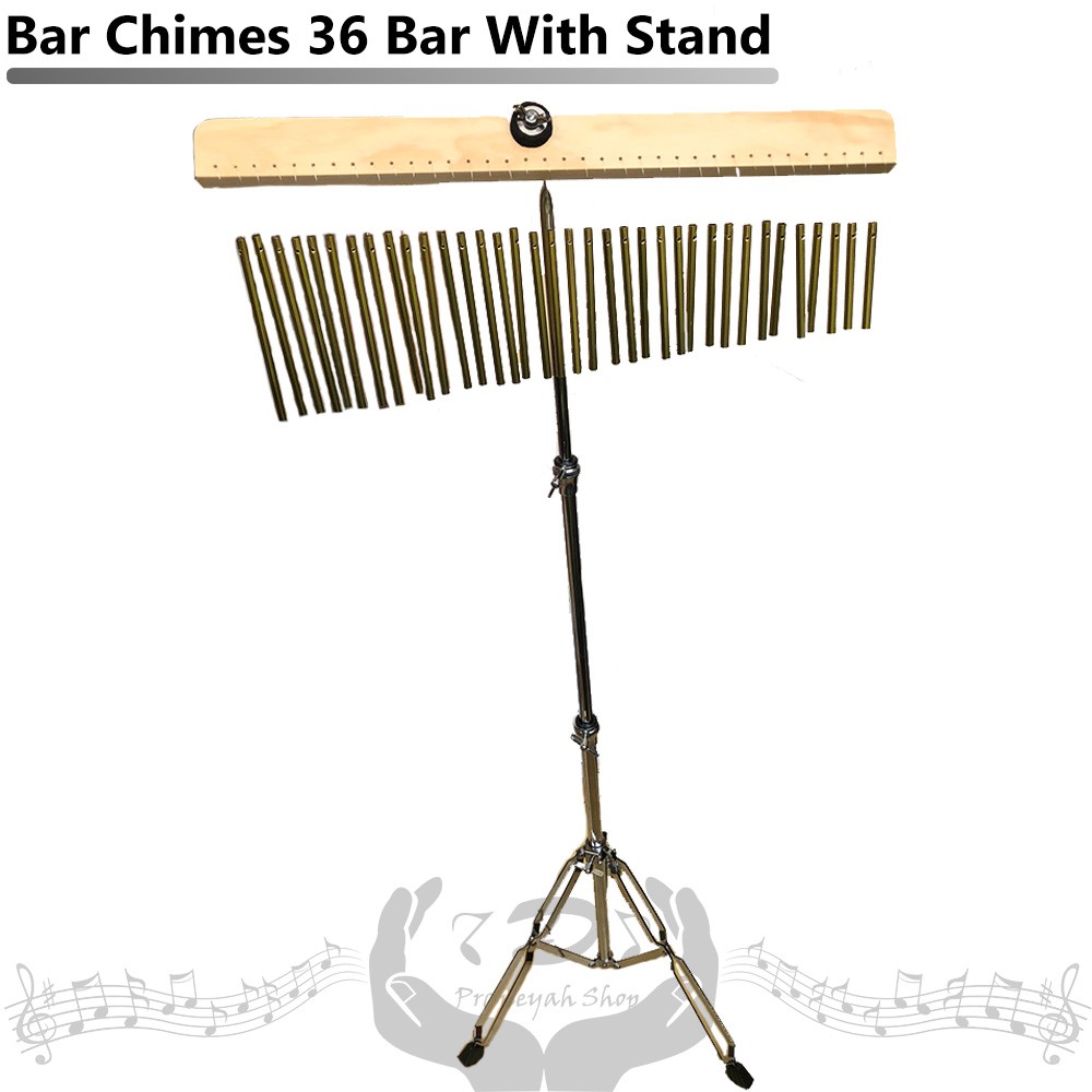 Jual Bar Chimes 36 Gold With Stand Perkusi Drum | Shopee Indonesia
