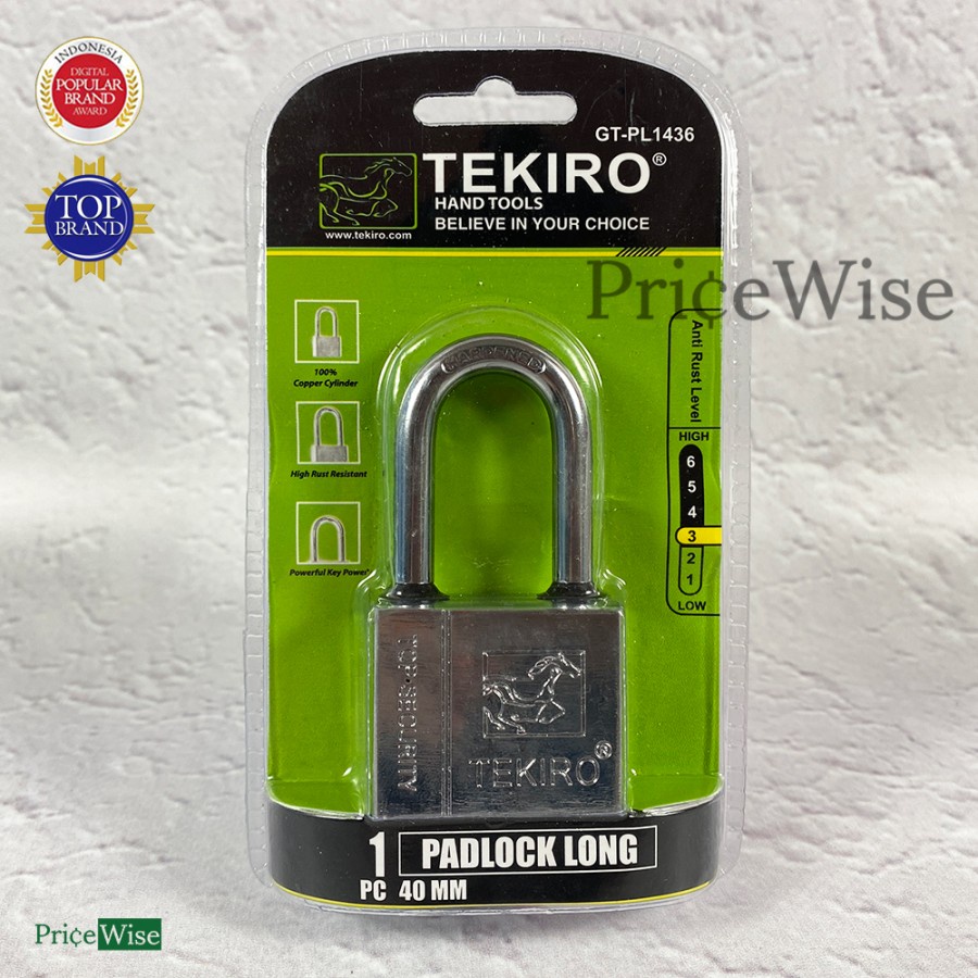 Jual Gembok Leher Panjang 40mm Tekiro Padlock Long 40 Mm Shopee