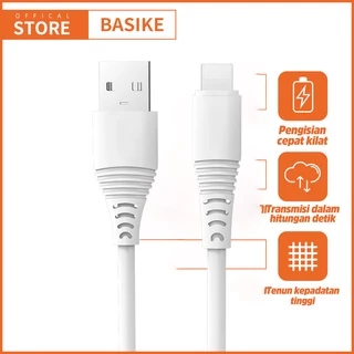 (HOT)BASIKE Kabel Data Fast Charging 5A Lightning Type C Micro USB for iPhone Samsung xiaomi oppo