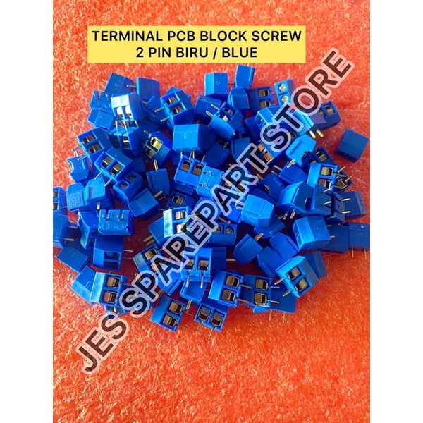 Jual TERMINAL PCB BLOCK SCREW 2 PIN BIRU / BLUE | Shopee Indonesia