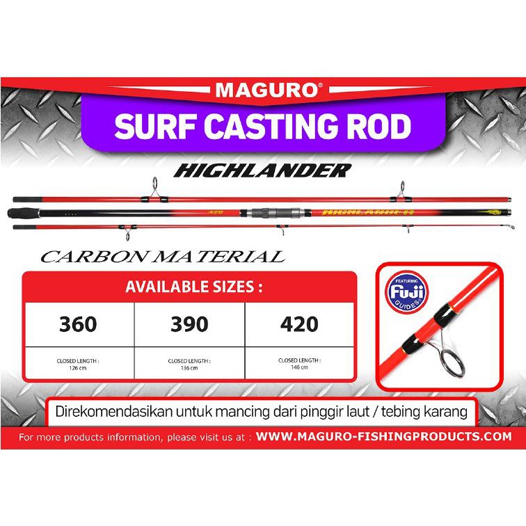 Jual Joran MAGURO HIGHLANDER MAGURO JAVELIN 360M 390M FUJI
