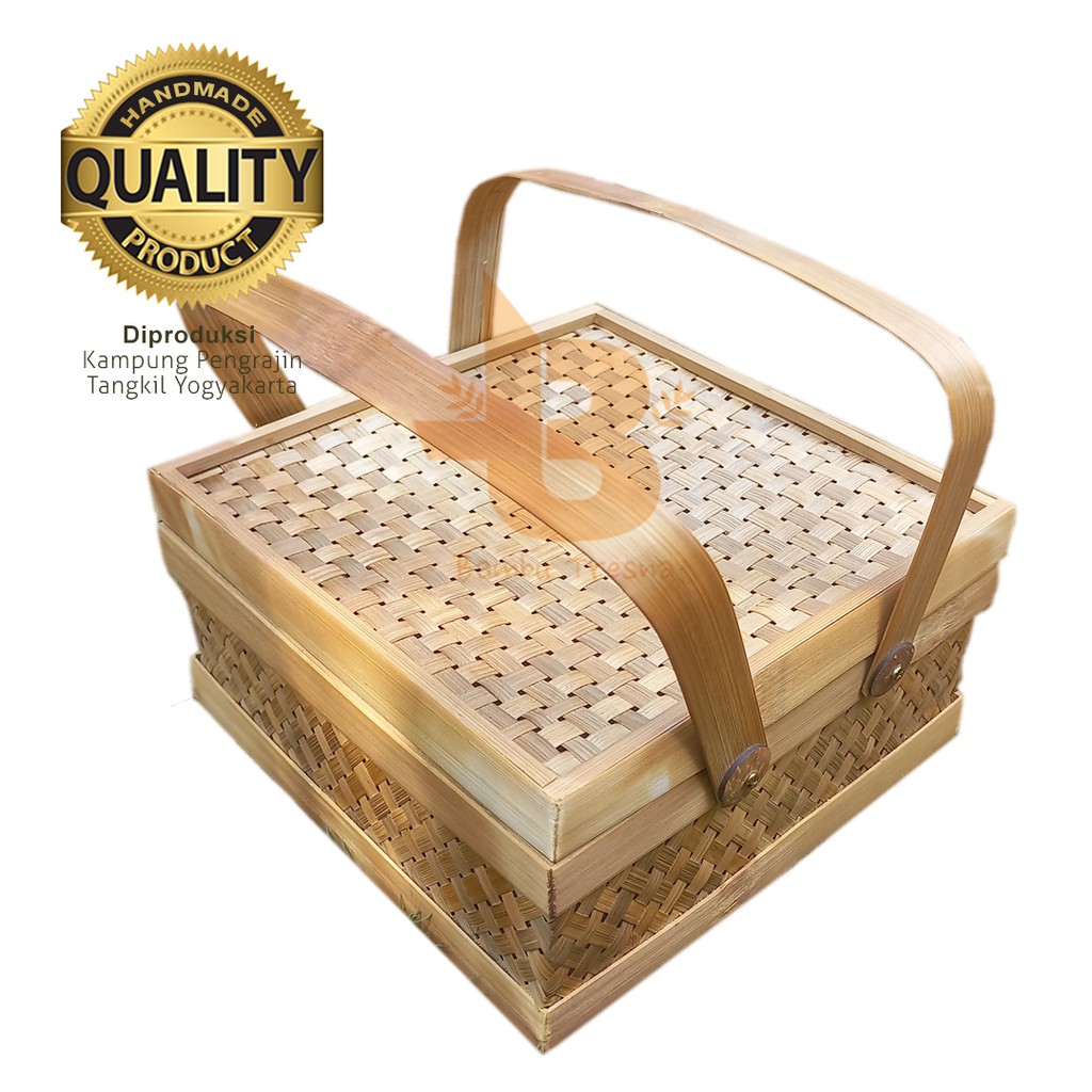 Jual Rantang Bambu Kotak Box Hampers Jinjing 25 cm | Shopee Indonesia