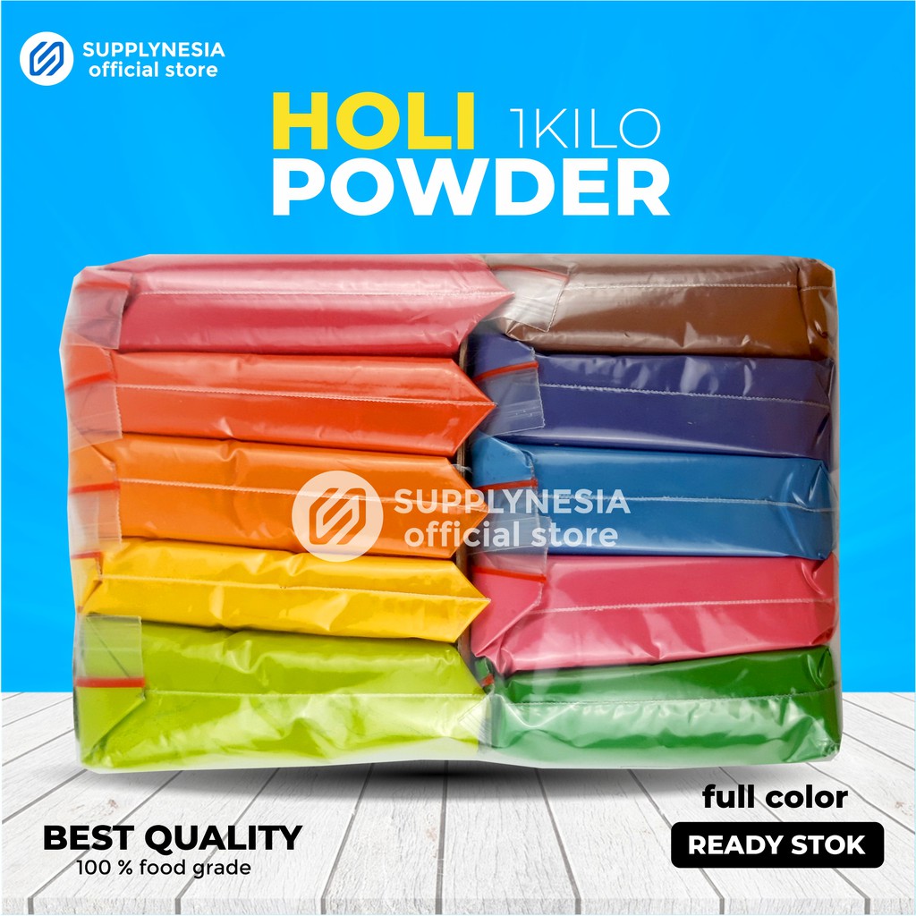 Jual serbuk warna holi powder [ 1 Kilo full color [ tepung warna bubuk
