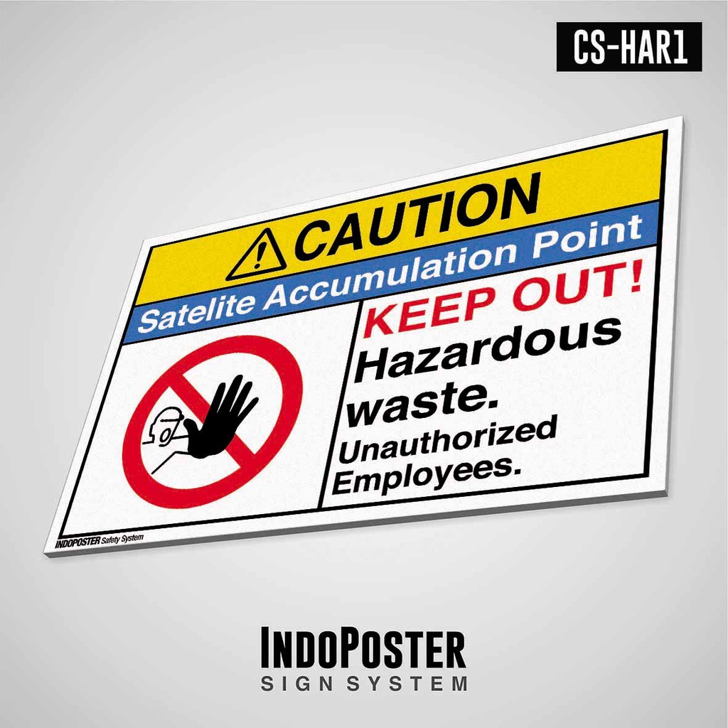 Jual Safety Sign Rambu K3 PVC ANSI Satelite Accumulation Point | Shopee ...