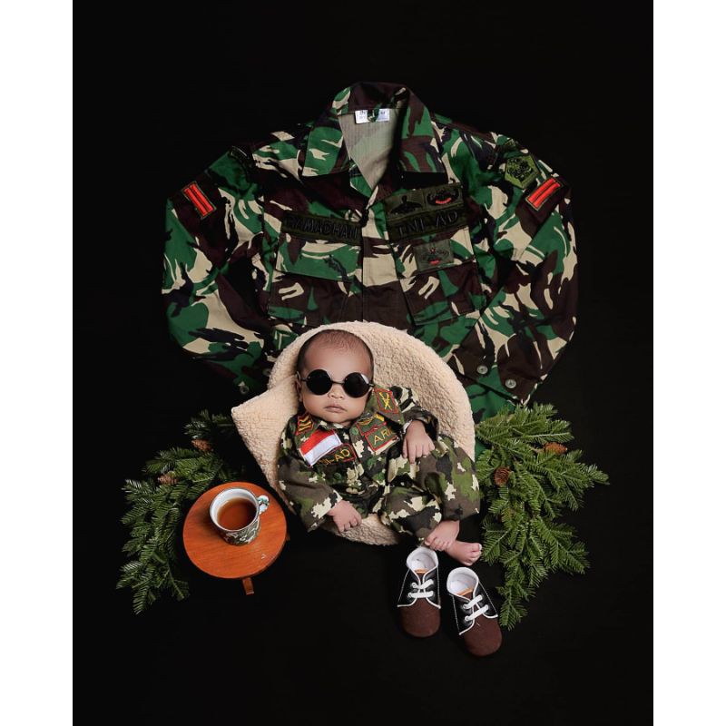 Jual KOSTUM TENTARA / BAJU TENTARA /Baju Photoshot/Baby Photoshot