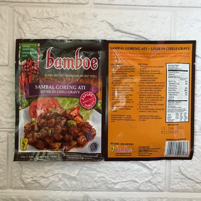 Jual Bamboe Bumbu Dapur All Varian Rawon Rendang Balado Nasi Goreng Soto Kare Opor Dll Shopee